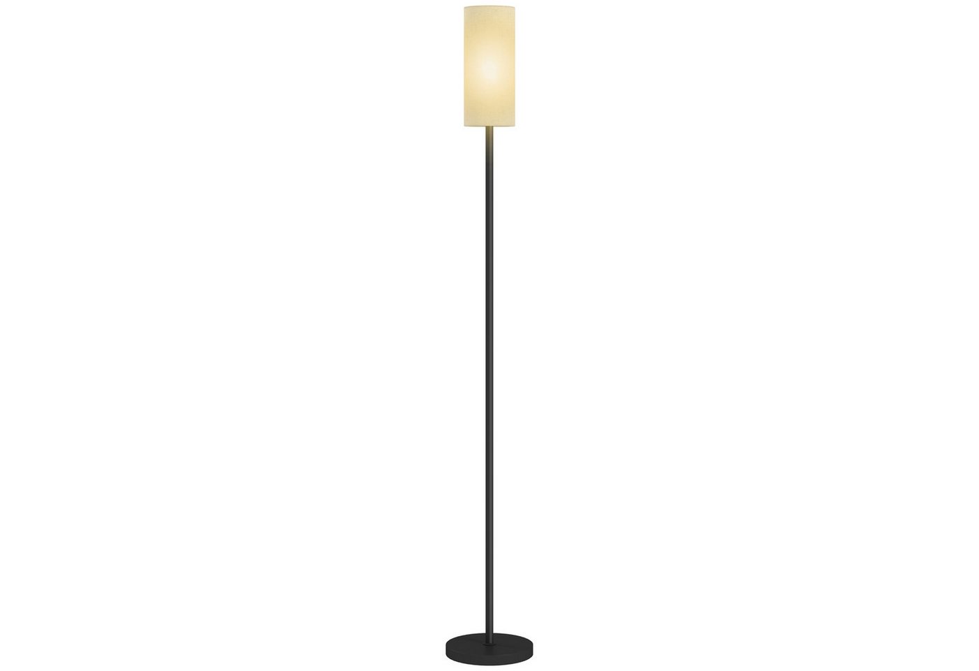 HOMCOM Stehlampe moderne Lampe mit Leinenschirm, Fußschalter, ohne Leuchtmittel, für Schlafzimmer, Wohnzimmer, 22 x 22 x 163 cm – Bild 2 von 5
