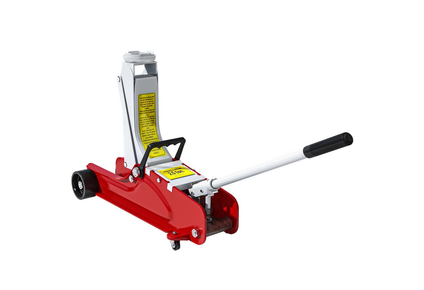 HOMCOM Wagenheber Hydraulisch Tragkraft bis 2,5t mit 360° Rollen Heber für PKW SUV, max. Hubhöhe: 38 cm, Rangierwagenheber, 1-tlg., Wagenheber für Auto – Bild 2 von 5