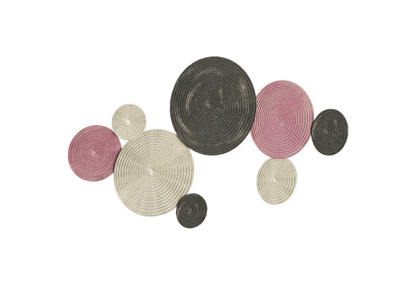 HOMCOM Wandbild Wanddeko Metallbild mit Multi-Disc-Design Wohnzimmer-Kunst, Geometrische Formen (Wanddekoration, 1 St), Abstraktes geometrisches Design – Bild 2 von 5