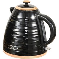 HOMCOM Wasserkocher 1,7 L, 2200W, Kabellos, Schnellkochfunktion, BPA-Frei, Elektrischer Wasserkocher mit Kalkfilter, Automatische Abschaltung, 360° Drehbasis, T