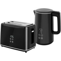 HOMCOM Wasserkocher Toaster Set 1,5L Wasserkocher 2 Toastscheiben 2200W Frühstücksset mit 7 Bräunungsstufen, Auftau- & Aufwärmfunktion, automatischer Abschaltun