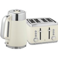 HOMCOM Wasserkocher Toaster Set 1,7L 2200W Schnell Wasserkocher mit Edelstahl-Innenraum, Kalkfilter, Kühl-Gefühl-Gehäuse, Thermostat 4 Scheiben Toaster mit 7 Br