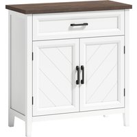 HOMCOM Wohnzimmer-Buffet, Aufbewahrung mit 2 Türen, Schublade und verstellbarem Einlegeboden, moderner Stil, Sideboard für Esszimmer und Küche, 76 x 35 x 80 cm,