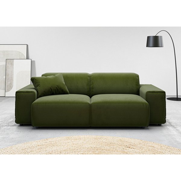 Home affaire 2,5-Sitzer Glimminge Breite 214cm, auch in Breitcord, Feincord + Easy care-Bezug, besondere Kedernähte, Zierkissen