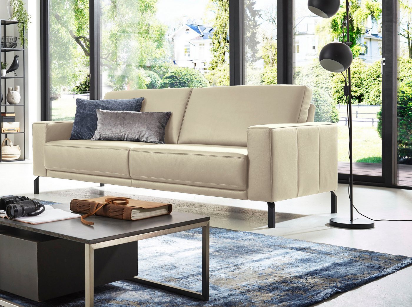 Home affaire 2,5-Sitzer Apiro, 2,5-Sitzer – Premium-Komfort für dein Zuhause, auch mit motorischem Sitzvorzug, Breite 218cm, Dickleder, Federkern – Bild 3 von 5
