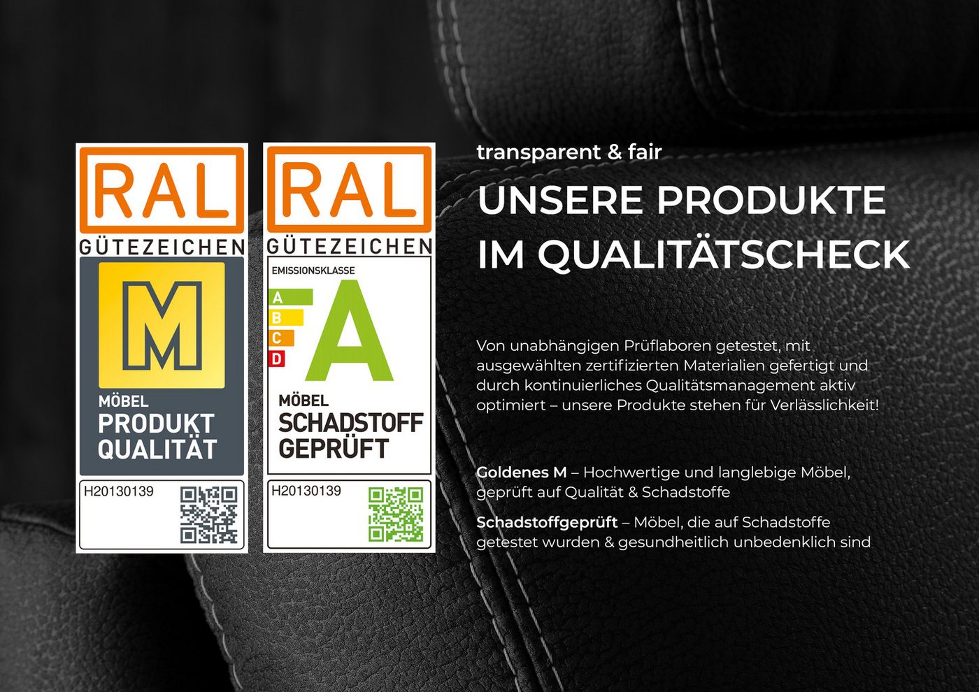 Home affaire 2,5-Sitzer Apiro, 2,5-Sitzer – Premium-Komfort für dein Zuhause, auch mit motorischem Sitzvorzug, Breite 218cm, Dickleder, Federkern – Bild 4 von 5