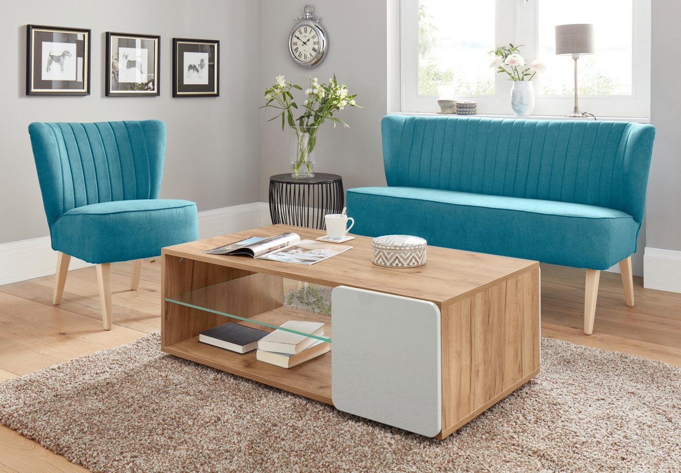 Home affaire 2-Sitzer Campi Küchensofa, Breite 140cm, Komfortsitzhöhe 46cm, bequemes Küchensofa, frei im Raum stellbar – Bild 2 von 5
