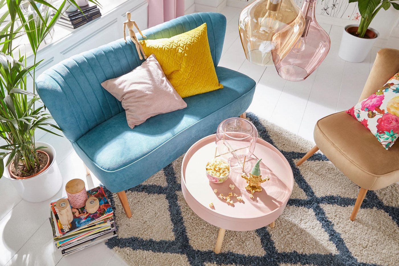 Home affaire 2-Sitzer Campi Küchensofa, Breite 140cm, Komfortsitzhöhe 46cm, bequemes Küchensofa, frei im Raum stellbar – Bild 3 von 5