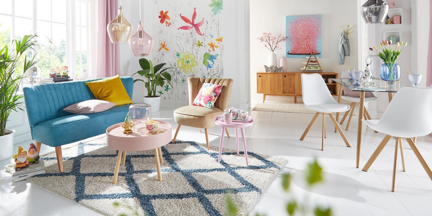 Home affaire 2-Sitzer Campi Küchensofa, Breite 140cm, Komfortsitzhöhe 46cm, bequemes Küchensofa, frei im Raum stellbar – Bild 4 von 5