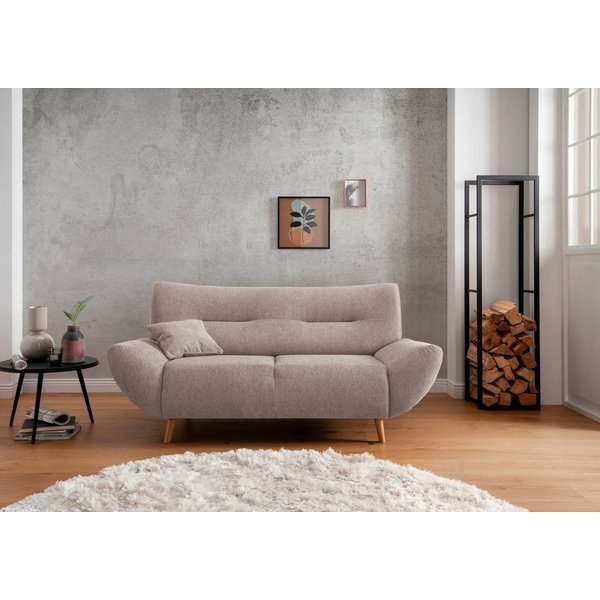 Home affaire 2-Sitzer Drago, komfortable Wellenunterfederung, Breite 173cm, bodenfrei, frei im Raum stellbar, inkl. 1 Zierkissen