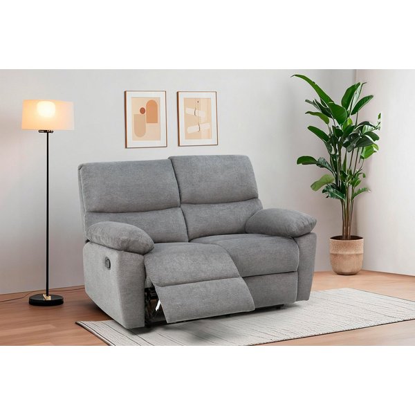 Home affaire 2-Sitzer LANNOY, mit manueller o. elektrischer Relaxfunktion in beiden Sitzen., Elektrische Variante mit USB A/C. Federkern, Webstoff