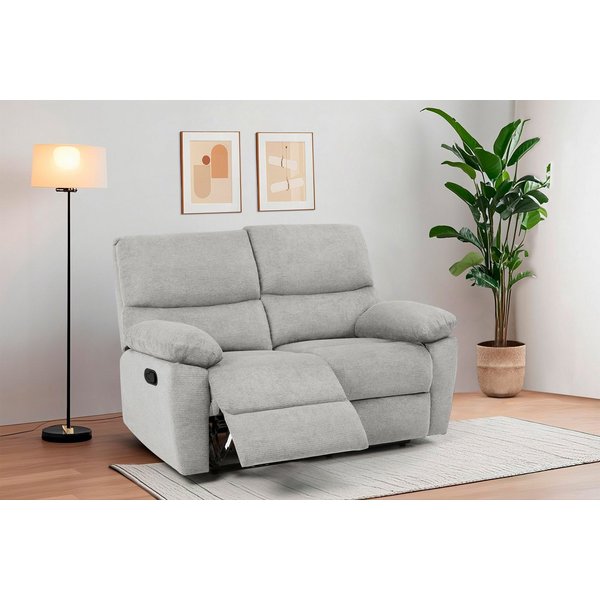 Home affaire 2-Sitzer LANNOY, mit manueller o. elektrischer Relaxfunktion in beiden Sitzen., Elektrische Variante mit USB A/C. Federkern, Webstoff
