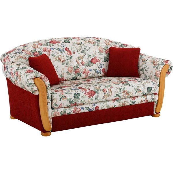 Home affaire 2-Sitzer Milano, Schlafsofa im Landhaus-Stil, bequem, Liegefläche 188/124cm, mit Bettfunktion