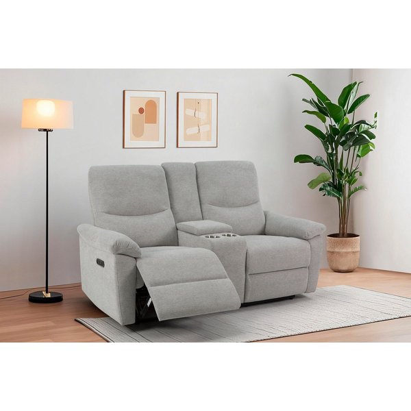Home affaire 2-Sitzer ODILON, 2er-Kinosofa, TV-Sessel, Mulitmedia-Sofa, Struktur, USB A/C, Relaxfunktion manuell u. elektrisch, Getränkehalter, Staufach