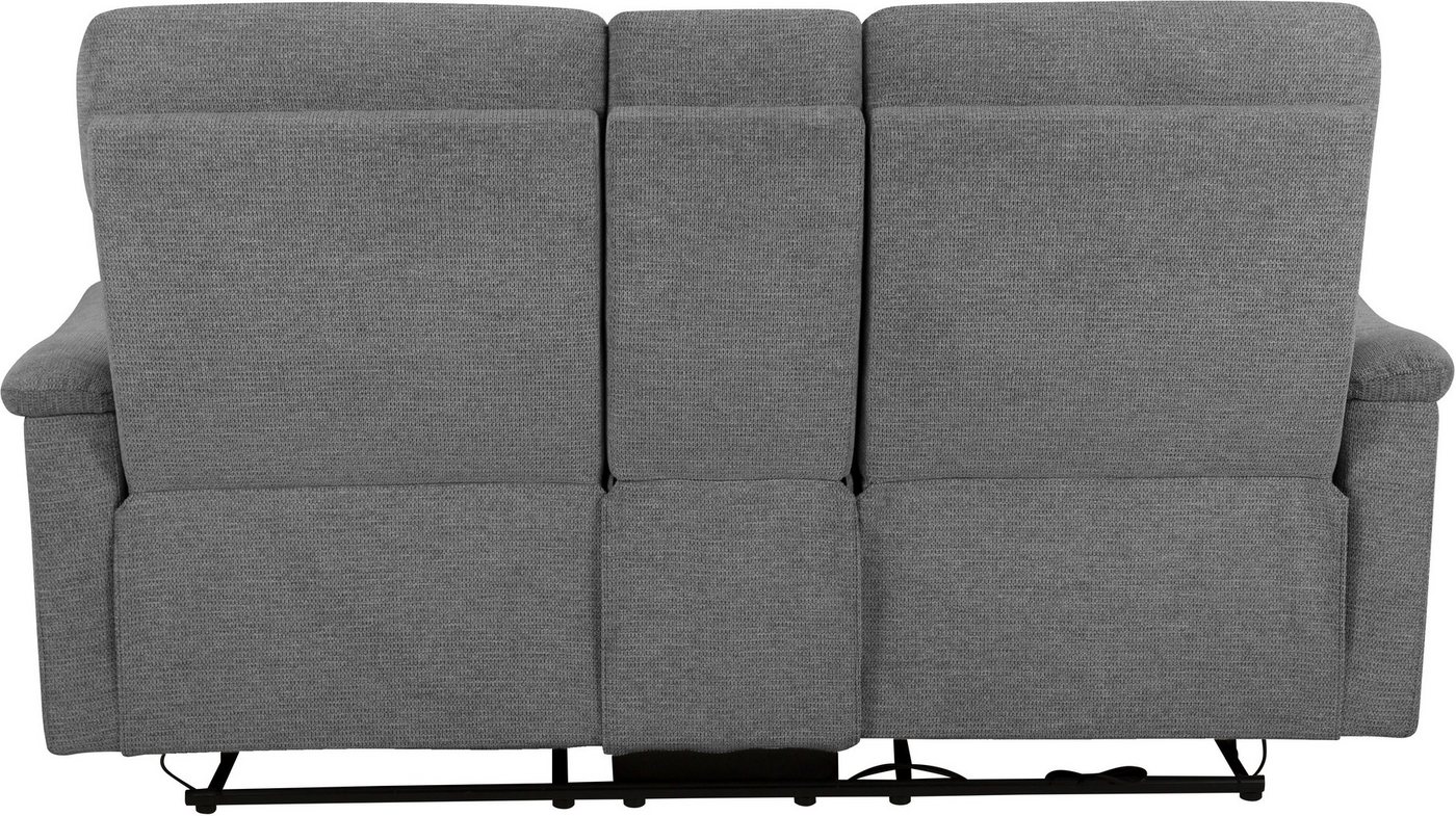 Home affaire 2-Sitzer ODILON, 2er-Kinosofa, TV-Sessel, Mulitmedia-Sofa, Struktur, USB A/C, Relaxfunktion manuell u. elektrisch, Getränkehalter, Staufach – Bild 4 von 5