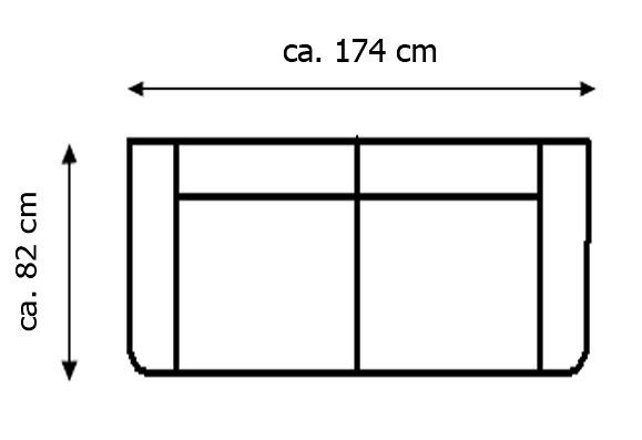 Home affaire 2-Sitzer Saltare, elegant & komfortabel, toller Designfuß, Breite 174cm, bequem, bequeme Armlehnen – Bild 5 von 5