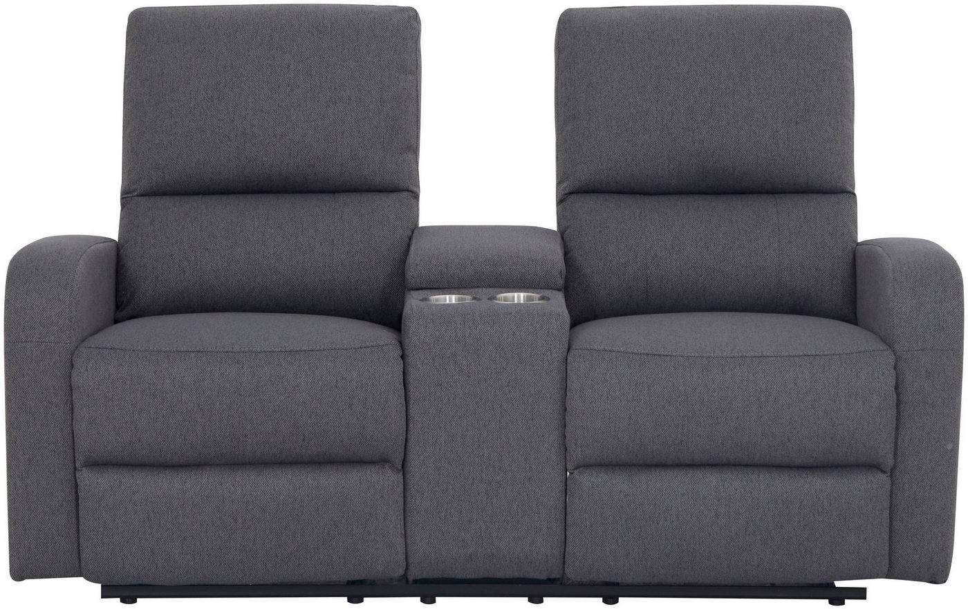 Home affaire 2-Sitzer TOURNAY, 2er-Kinosofa, Liegesofa, TV-Sessel, Multimedia-Sofa, mit manueller Relaxfunktion, Getränkehalter, Staufach – Bild 4 von 5