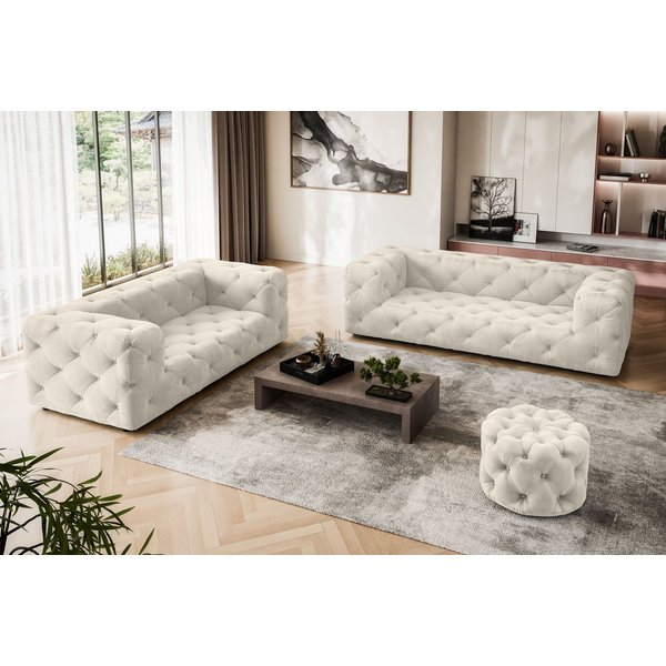 Home affaire 3-Sitzer FOLLINA, 3-Sitzer Sofa mit klassischer Chesterfield-Knopfheftung