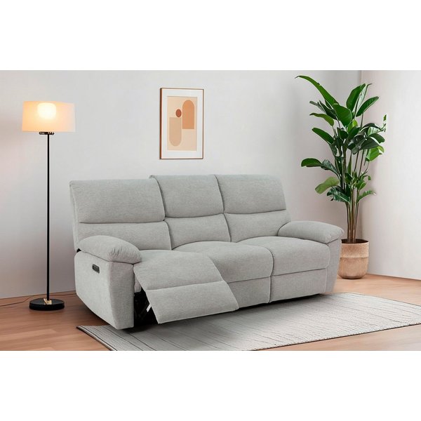 Home affaire 3-Sitzer LANNOY, manuelle o. elelektrische Relaxfunktion in 2 Sitzen, USB A/C, Liegefunktion (105°-150), Reclinersofa, Webstoff, Federkern
