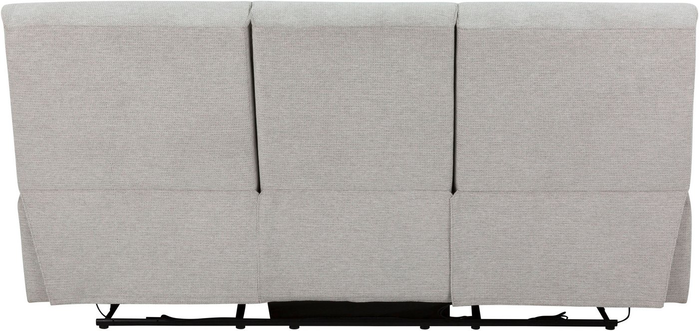 Home affaire 3-Sitzer LANNOY, manuelle o. elelektrische Relaxfunktion in 2 Sitzen, USB A/C, Liegefunktion (105°-150), Reclinersofa, Webstoff, Federkern – Bild 5 von 5
