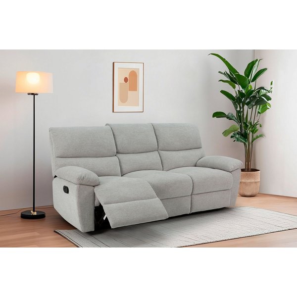 Home affaire 3-Sitzer LANNOY, manuelle o. elelektrische Relaxfunktion in 2 Sitzen, USB A/C, Liegefunktion (105°-150), Reclinersofa, Webstoff, Federkern
