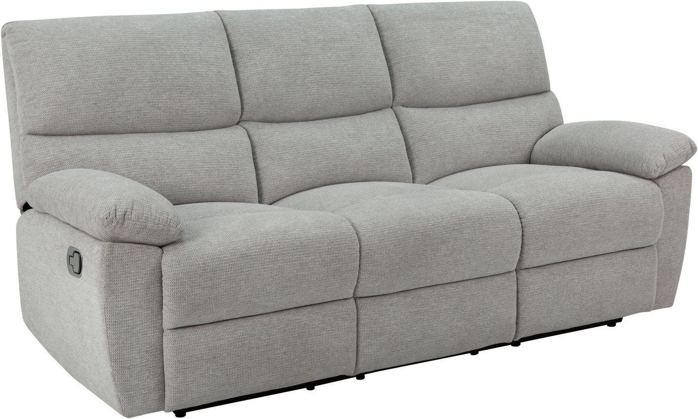 Home affaire 3-Sitzer LANNOY, manuelle o. elelektrische Relaxfunktion in 2 Sitzen, USB A/C, Liegefunktion (105°-150), Reclinersofa, Webstoff, Federkern – Bild 4 von 5