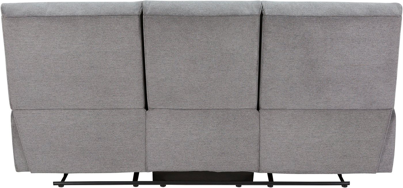 Home affaire 3-Sitzer LANNOY, manuelle o. elelektrische Relaxfunktion in 2 Sitzen, USB A/C, Liegefunktion (105°-150), Reclinersofa, Webstoff, Federkern – Bild 5 von 5