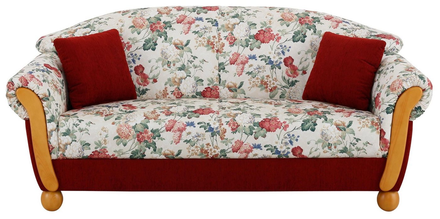 Home affaire 3-Sitzer Milano, bequemes Sofa mit geschwungenen Armlehnen, Landhaus-Stil – Bild 2 von 5