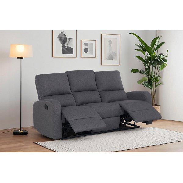 Home affaire 3-Sitzer TOURNAY manuelle Relaxfunktion, Liegefunktion (105°-135), Webstoff, Reclinerfunktion in 2 Sitzen (links u. rechts)
