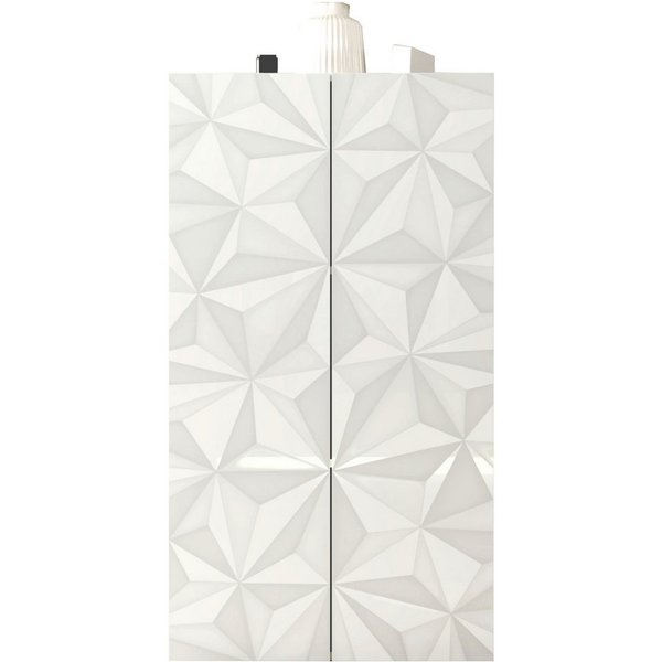 Home affaire Aktenschrank Prisma, Breite 63 cm, Höhe 114 cm, 2 Türen (2 Einlegeböden) Büroschrank, Mehrzweckschrank, Front mit Siebdruck