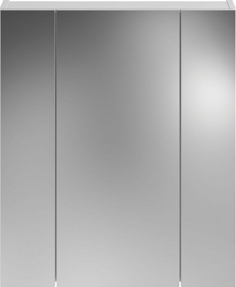 Home affaire Badmöbel-Set Malmö, 3 teilig, bestehend aus:, (Set, 3-St), Hochschrank, Waschbeckenunterschrank, Spiegel – Bild 4 von 5