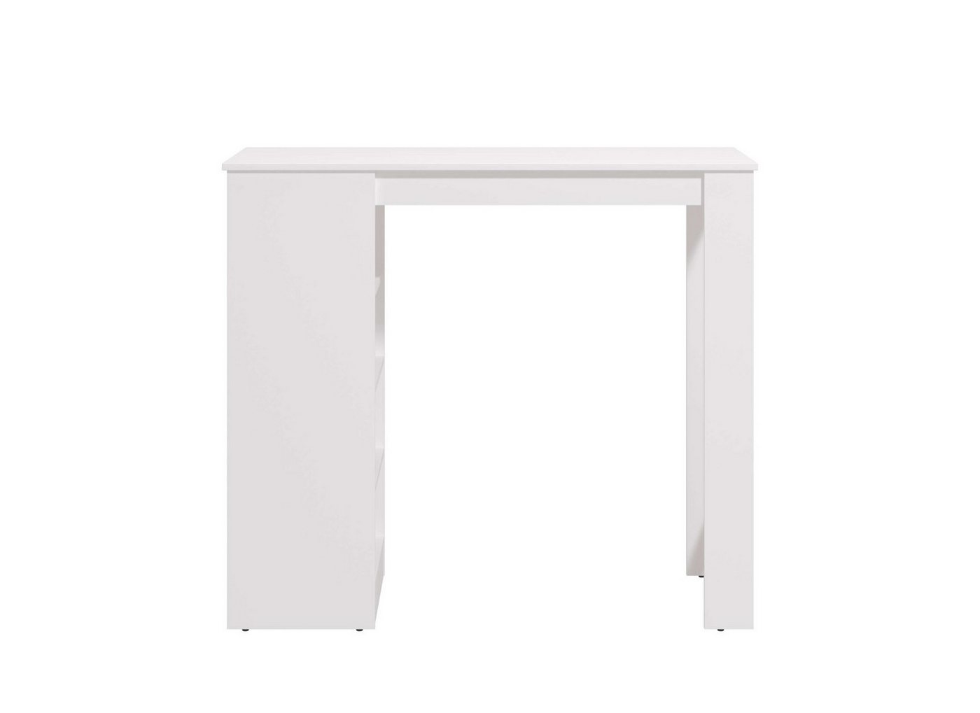 Home affaire Bartisch Valence, 120x50x150 cm, Küchentisch, Bartresen, Stehtisch, Bartheke, mit 4 Regalfächern, Eiche-Optik oder Weiß, Stilvoll und zeitloser – Bild 2 von 5