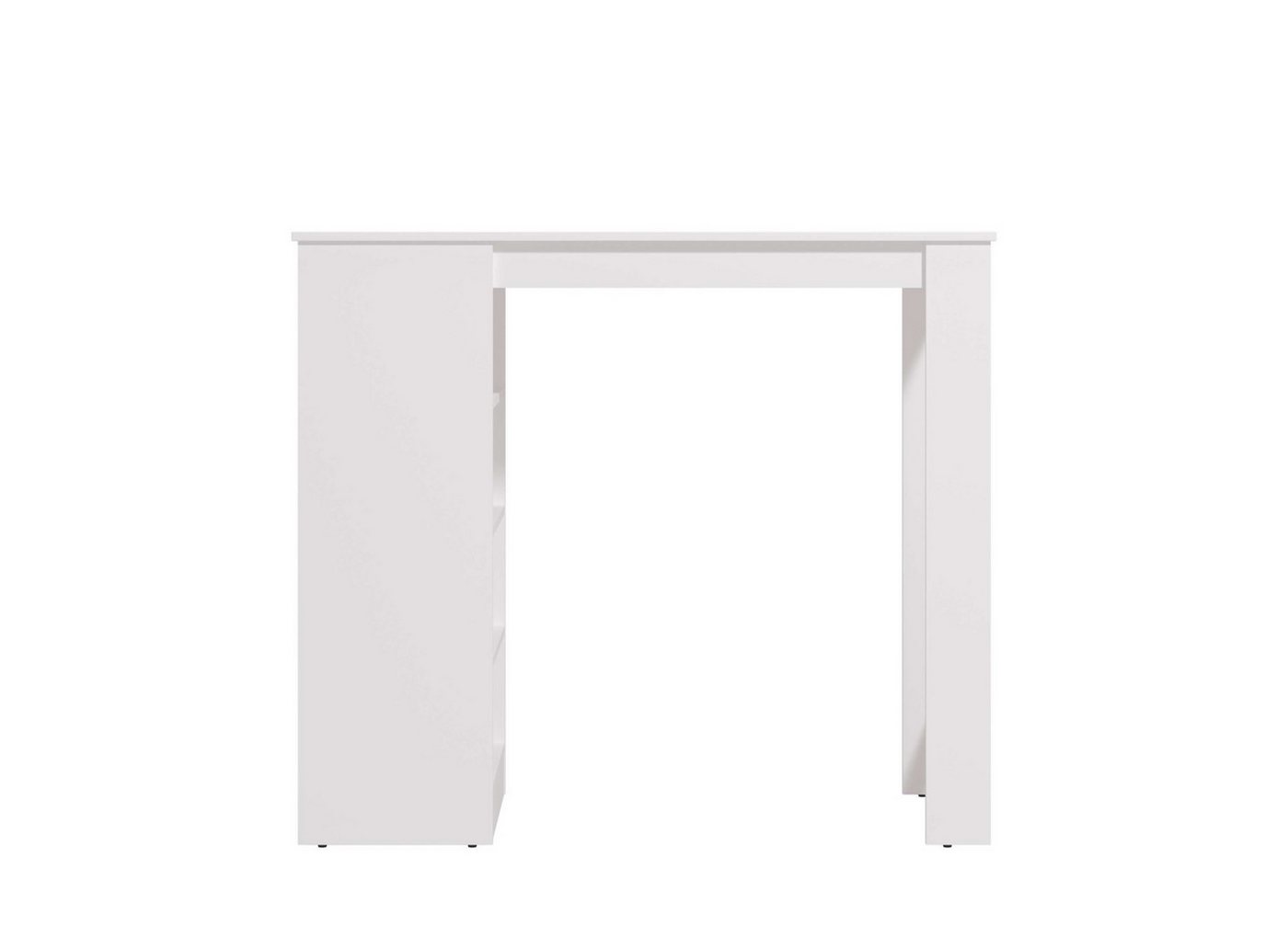 Home affaire Bartisch Valence, 120x50x150 cm, Küchentisch, Bartresen, Stehtisch, Bartheke, mit 4 Regalfächern, Eiche-Optik oder Weiß, Stilvoll und zeitloser – Bild 3 von 5