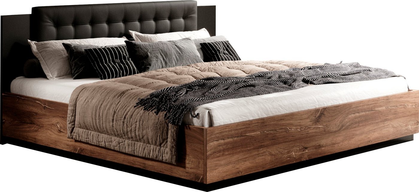 Home affaire Bett Sigma, Doppelbett in zwei Breiten mit gepolstertem Kopfteil – Bild 3 von 5