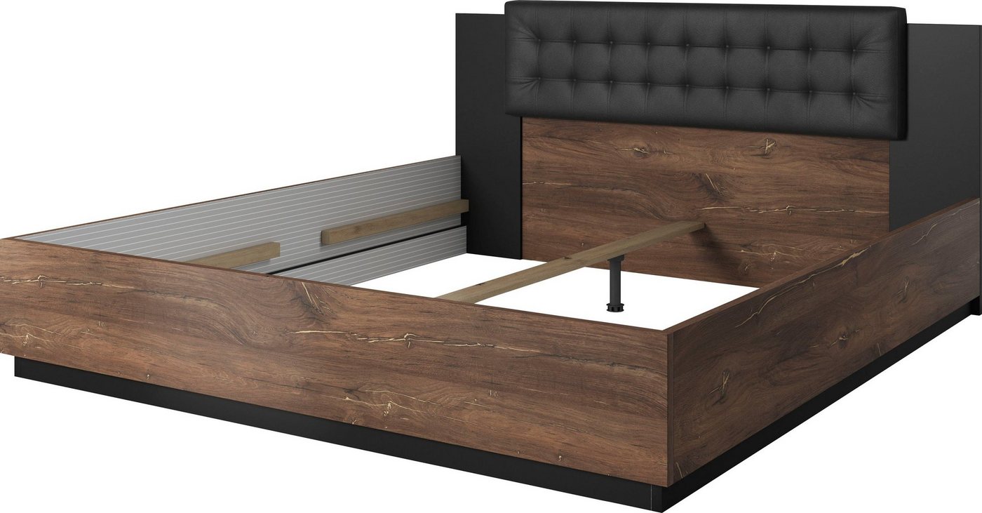 Home affaire Bett Sigma, Doppelbett in zwei Breiten mit gepolstertem Kopfteil – Bild 4 von 5