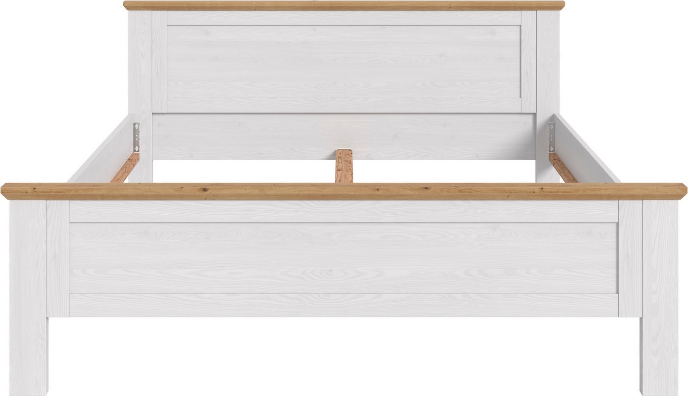 Home affaire Bettgestell COSENZA, Breite 189cm, im Landhausstil (für Matratzen 180x200 cm, ohne Lattenrost), Bett, Kastenbett, Schlafzimmer, Schlafen – Bild 3 von 5