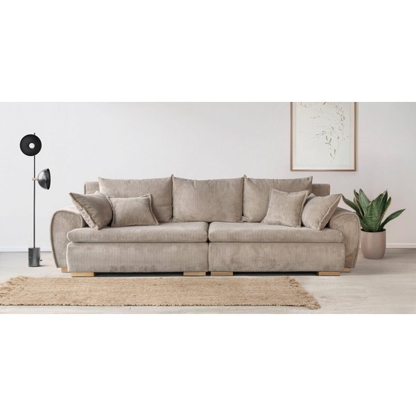Home affaire Big-Sofa Katja, B: 275 cm - OTTO. Verlässliche Qualität., Mega-Sofa mit 4 Zierkissen