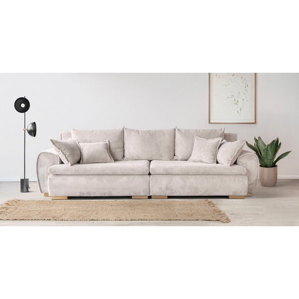 Home affaire Big-Sofa Katja, B: 275 cm - OTTO. Verlässliche Qualität., Mega-Sofa mit 4 Zierkissen