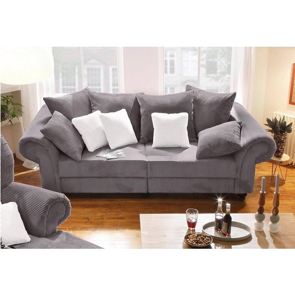 Home affaire Big-Sofa King Henry Mega Sofa, viel Platz, Breite 242cm, Federkern, in legerer Polsterung und vielen losen Kissen