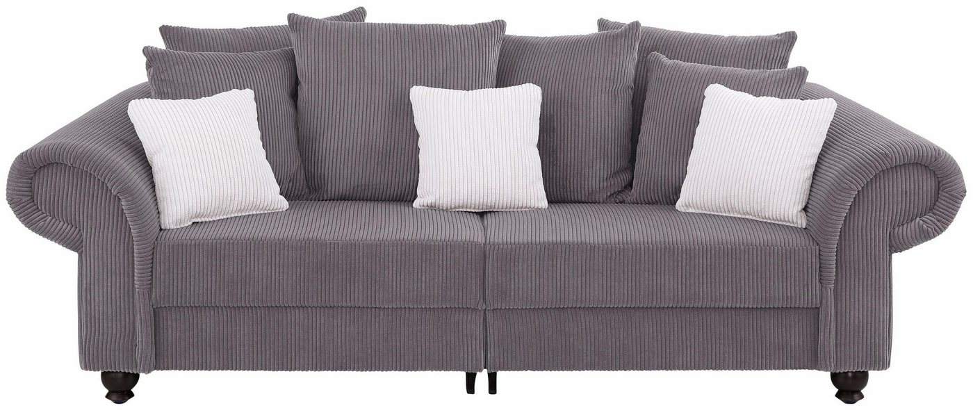 Home affaire Big-Sofa King Henry Mega Sofa, viel Platz, Breite 242cm, Federkern, in legerer Polsterung und vielen losen Kissen – Bild 2 von 5