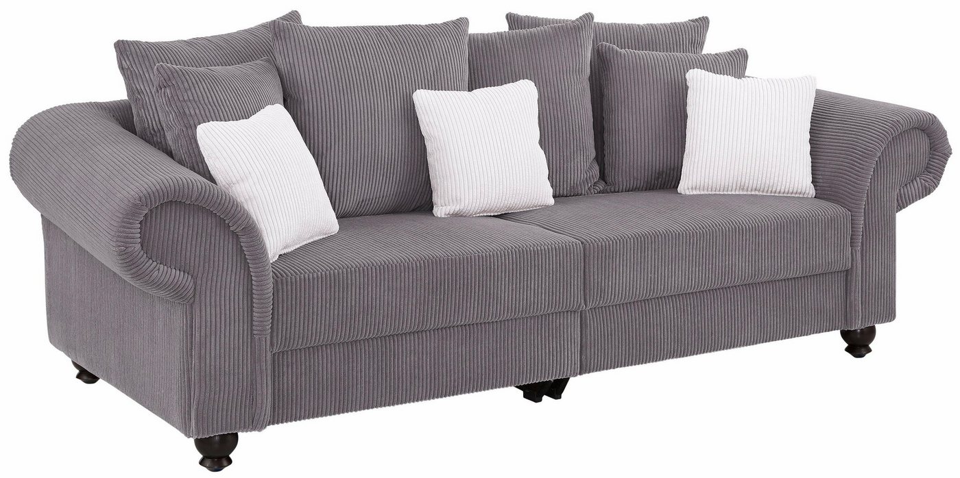 Home affaire Big-Sofa King Henry Mega Sofa, viel Platz, Breite 242cm, Federkern, in legerer Polsterung und vielen losen Kissen – Bild 3 von 5