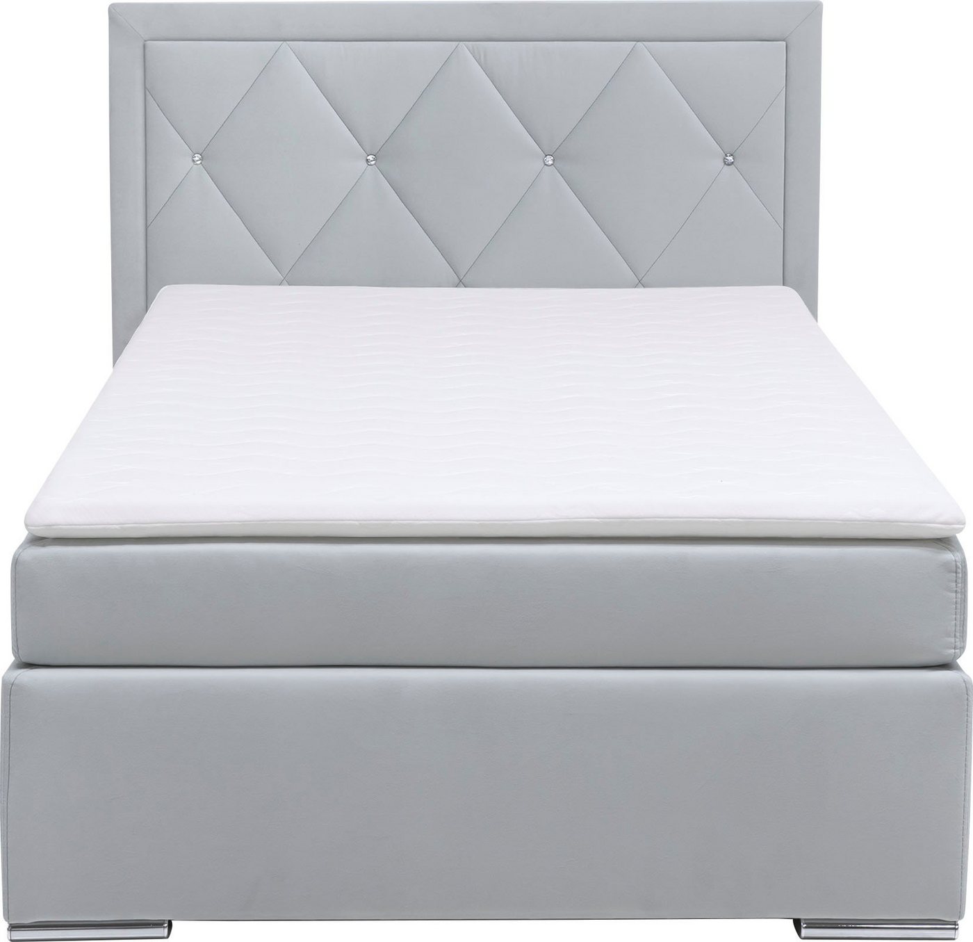 Home affaire Boxbett ALFIE, Polsterbett wahlweise mit Bettkasten, Samtvelours-Bezug (mit PUR-Schaumtopper (H2), Kaltschaumtopper (H3) oder Viscotopper (H4), mit – Bild 3 von 5