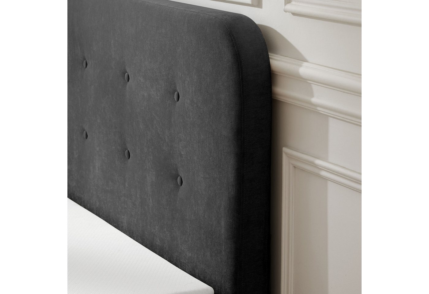 Home affaire Boxbett Amrum, Polsterbett mit Bettkasten, inkl. Taschenfederkernmatratze H3, mit Kaltschaumtopper, Chenille-Bezug, 120x200 & 180x200 cm – Bild 5 von 5