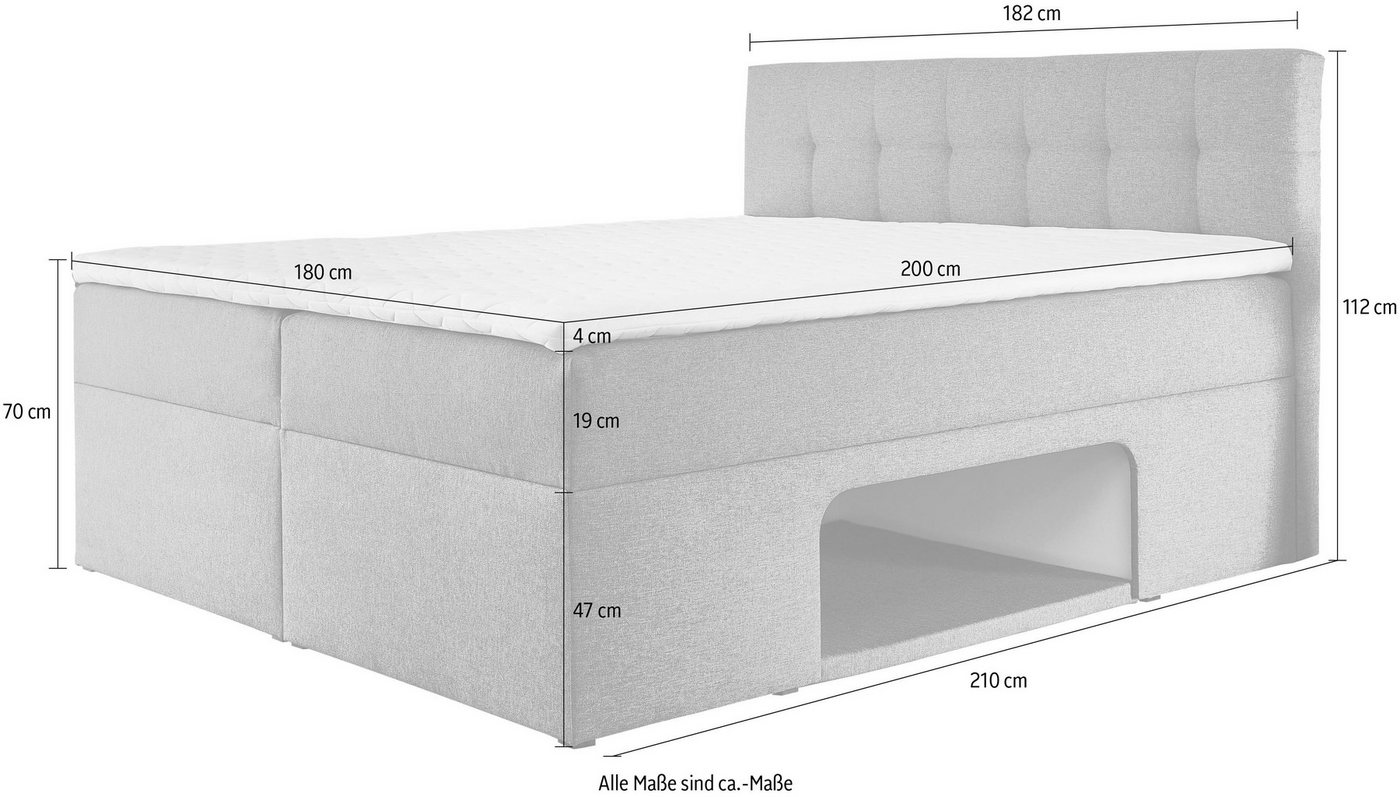 Home affaire Boxbett Carolin, mit Nische inkl. gepolsterter Unterlage für Haustiere – Bild 3 von 3