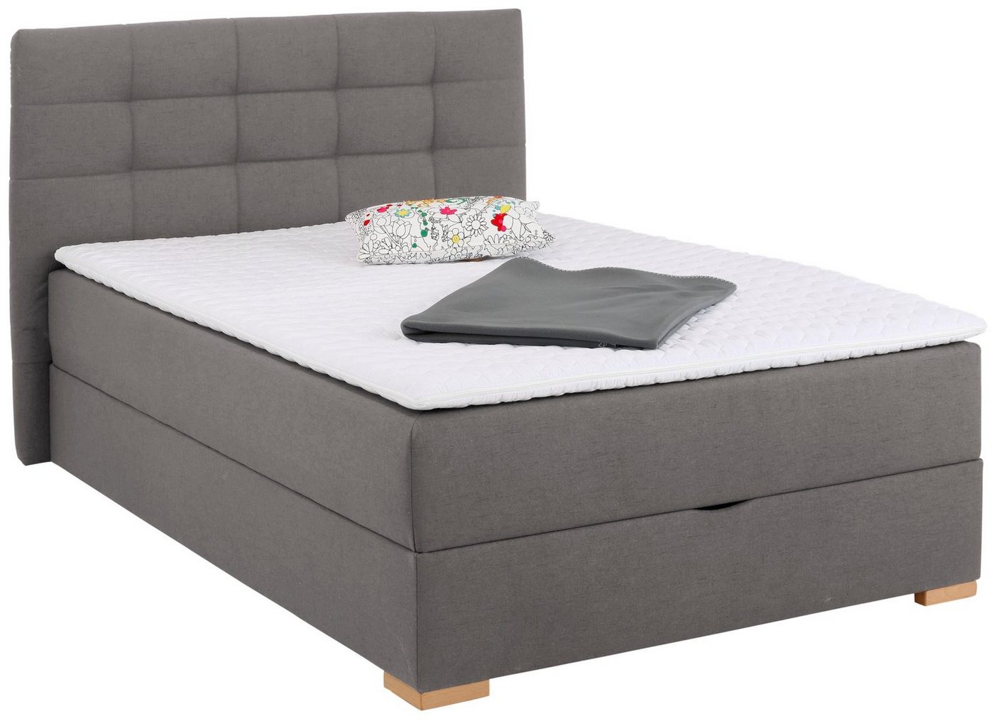 Home affaire Boxbett Olivet mit Bettkasten, in 4 Farben, 4 Breiten, 2 Matratzenarten, auch in Überlänge 220 cm – Bild 2 von 5