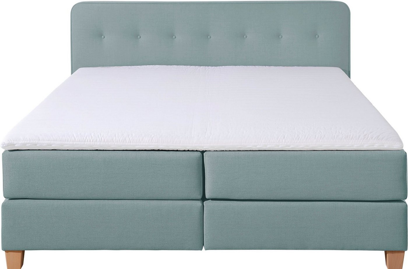 Home affaire Boxspringbett Fargo, inkl. Topper, in 3 Matratzenarten, in Samt- oder Strukturstoff – Bild 3 von 5