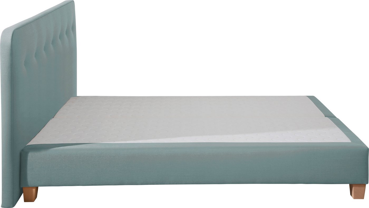 Home affaire Boxspringbett Fargo, inkl. Topper, in 3 Matratzenarten, in Samt- oder Strukturstoff – Bild 4 von 5