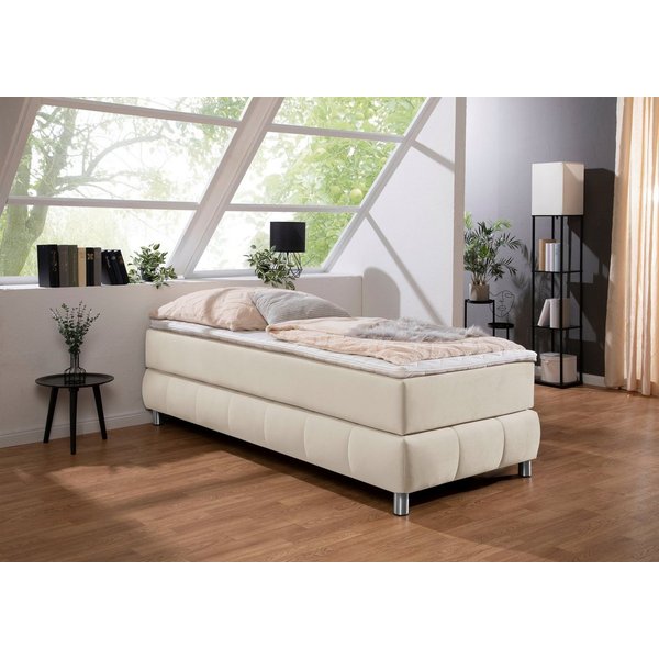Home affaire Boxspringbett Salo, Ohne Kopfteil, inkl. Topper, auch in Überlänge 220 cm