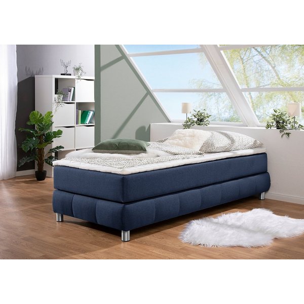 Home affaire Boxspringbett Salo, Ohne Kopfteil, inkl. Topper, auch in Überlänge 220 cm