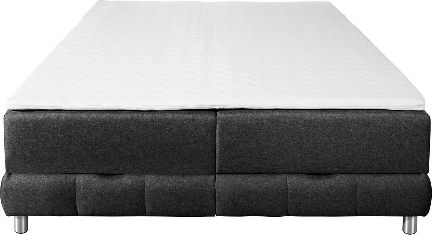 Home affaire Boxspringbett Vaasa, für Dachschrägen geeignet, inkl. Bettkasten und Topper – Bild 3 von 5